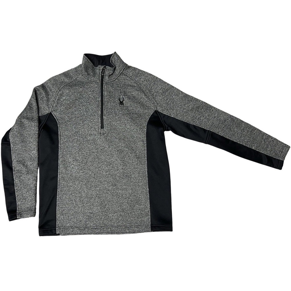 Spyder Outbound 1/2 Zip Fleece Pullover Men's Large Gray/Black Mid Weight Ski